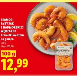 Lidl SEAMOR RYBY JAK Z NADMORSKIEJ WĘDZARNI Krewetki wędzone na gorąco oferta
