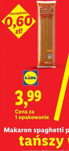 Lidl Makaron spaghetti pełnoziarnisty oferta