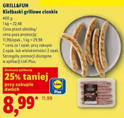 Lidl GRILL&FUN Kiełbaski grillowe cienkie oferta
