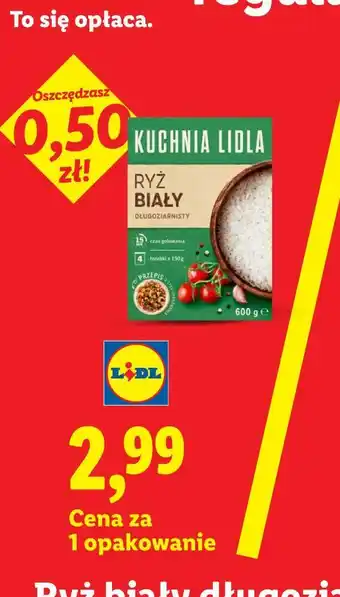 Lidl Ryż biały długoziarnisty oferta