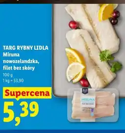 Lidl TARG RYBNY LIDLA Miruna nowozelandzka, filet bez skóry oferta