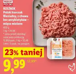 Lidl Polski kurczak Biesiadny, z chowu bez antybiotyków - mięso mielone oferta