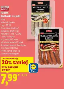 Lidl Kiełbaski z szynki PIKOK oferta