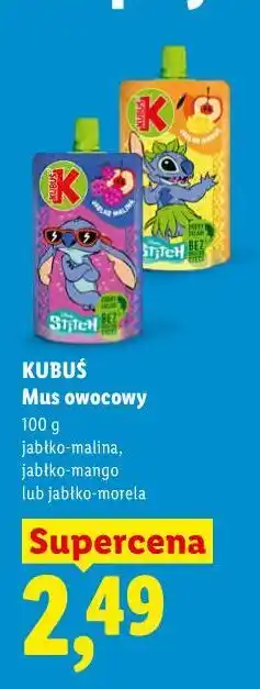 Lidl Kubuś Mus owocowy oferta