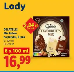 Lidl GELATELLI Mix lodów na patyku, 6-pak oferta