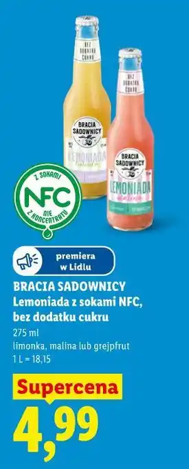 Lidl BRACIA SADOWNICY Lemoniada z sokami NFC, bez dodatku cukru oferta