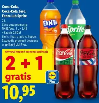 Lidl Coca-Cola, Coca-Cola Zero, Fanta lub Sprite oferta