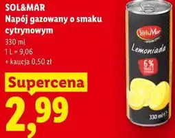 Lidl SOL&MAR Napój gazowany o smaku cytrynowym oferta