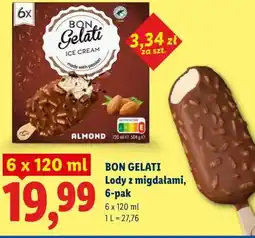 Lidl BON GELATI Lody z migdałami, 6-pak oferta