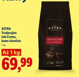 Lidl ASTRA Tradycyjna lub Crema, kawa ziarnista oferta