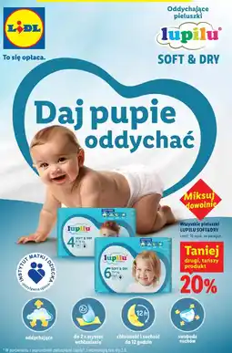 Lidl Wszystkie pieluszki LUPILU SOFT&DRY oferta