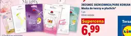 Lidl JKOSMEC SKINSOMNIA/PURE KOREAN Maska do twarzy w płachcie oferta