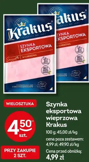 Żabka Szynka eksportowa wieprzowa Krakus oferta