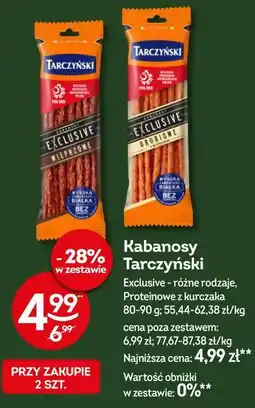 Żabka Kabanosy Tarczyński Exclusive / Proteinowe z kurczaka oferta