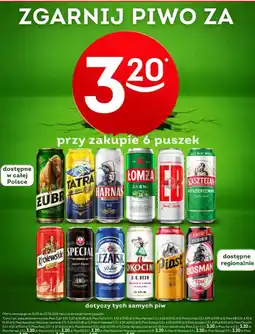 Żabka Piwo przy zakupie 6 puszek dotyczy tych samych piw oferta