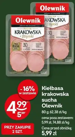 Żabka Kiełbasa krakowska sucha Olewnik oferta