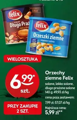 Żabka Orzechy ziemne Felix solone, lekko solone, długo prażone solone oferta