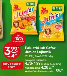 Żabka Paluszki lub Safari Junior Lajkonik oferta
