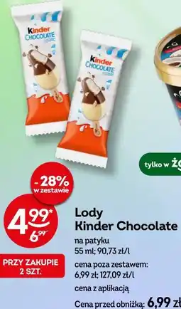 Żabka Lody Kinder Chocolate na patyku oferta