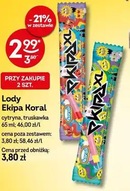 Żabka Lody Ekipa Koral oferta