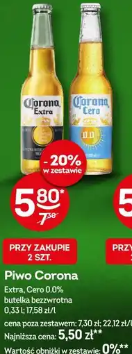 Żabka Piwo Corona Extra, Cero 0.0% butelka bezzwrotna oferta