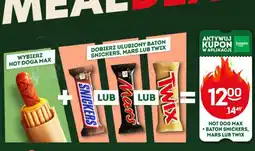 Żabka HOT DOG MAX + BATON SNICKERS, MARS LUB TWIX oferta