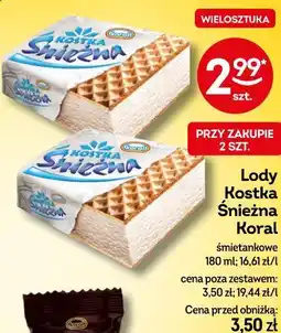 Żabka Lody Kostka Śnieżna Koral oferta