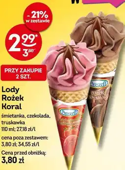 Żabka Lody Rożek Koral oferta