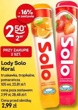 Żabka Lody Solo Koral oferta