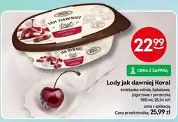 Żabka Lody jak dawniej Koral oferta