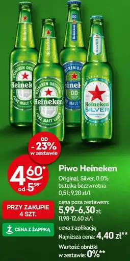 Żabka Piwo Heineken Original, Silver, 0.0% oferta