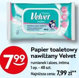 Żabka Papier toaletowy nawilżany Velvet oferta