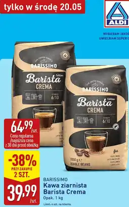 ALDI Kawa ziarnista Barista Crema BARISSIMO oferta