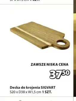 JYSK Deska do krojenia SIGVART S20xD38xW1,5cm oferta