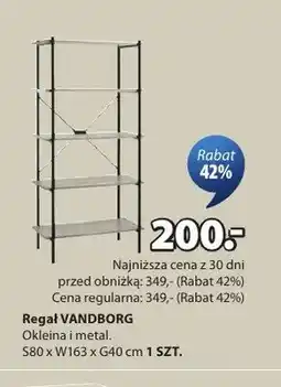 JYSK Regał VANDBORG S80xW163xG40cm oferta