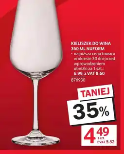 Selgros Kieliszek do wina Nuform oferta
