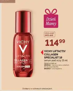 SuperPharm Serum pod oczy VICHY LIFTACTIV COLLAGEN SPECIALIST 16 oferta