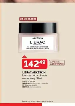 SuperPharm Krem na noc w okresie menopauzy Lierac Arkeskin oferta
