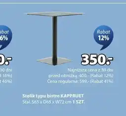 JYSK Stolik typu bistro KAPPRUET S65 x D65 x W72cm oferta