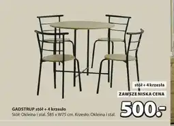 JYSK Stół GADSTRUP + 4 krzesła oferta