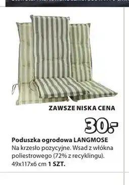 JYSK Poduszka ogrodowa LANGMOSE 49x117x6cm oferta