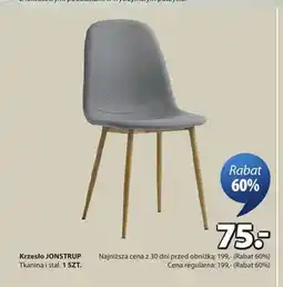 JYSK Krzesło JONSTRUP tkanina i stal oferta