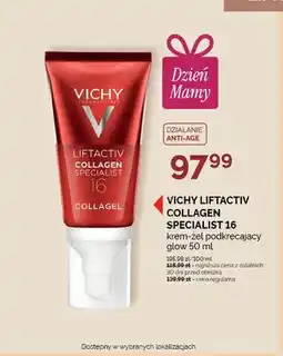 SuperPharm Krem-żel podkręcający glow VICHY LIFTACTIV COLLAGEN SPECIALIST 16 oferta