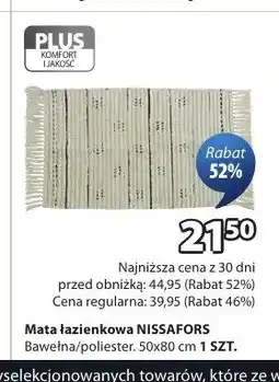 JYSK Mata łazienkowa NISSAFORS 50x80cm oferta