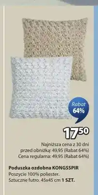 JYSK Poduszka ozdobna KONGSSPIR sztuczne futro 45x45cm oferta