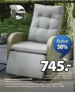 JYSK Krzesło wypoczynkowe STORD S66xW102xG80cm oferta