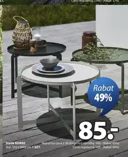 JYSK Stolik BORRE Ś50xW40cm oferta