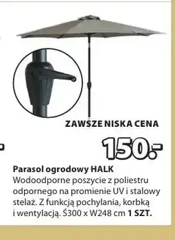 JYSK Parasol ogrodowy HALK Ś300xW248cm oferta