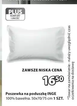 JYSK Poszewka na poduszkę INGE 50x70/75cm oferta