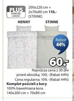 JYSK Komplet pościeli z kory HENNY 140x200cm + 70x80cm oferta